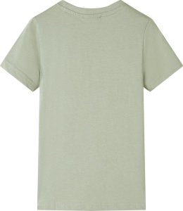 vidaXL Koszulka dziecięca z krótkimi rękawami, jasne khaki, 128 2