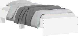 vidaXL Rama łóżka z wezgłowiem, biała, 90x200 cm 4