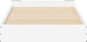 vidaXL Rama łóżka z wezgłowiem, biała, 90x200 cm 5