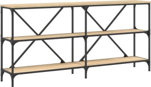 vidaXL Stolik konsolowy, dąb sonoma, 160x30x75 cm 2