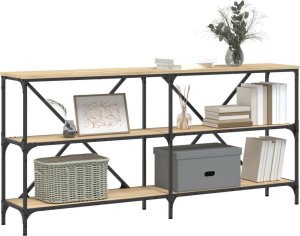 vidaXL Stolik konsolowy, dąb sonoma, 160x30x75 cm 3