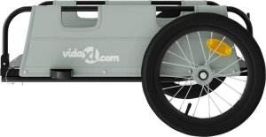 vidaXL Przyczepka rowerowa, szara, tkanina Oxford i żelazo 6