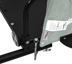 vidaXL Przyczepka rowerowa, szara, tkanina Oxford i żelazo 9