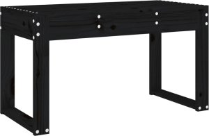 vidaXL Ławka ogrodowa, czarna, 80x38x45 cm, lite drewno sosnowe 2