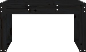 vidaXL Ławka ogrodowa, czarna, 80x38x45 cm, lite drewno sosnowe 3