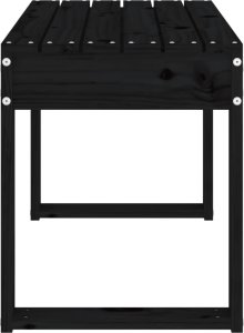 vidaXL Ławka ogrodowa, czarna, 80x38x45 cm, lite drewno sosnowe 4