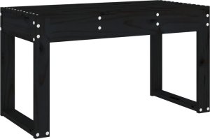 vidaXL Ławka ogrodowa, czarna, 80x38x45 cm, lite drewno sosnowe 5