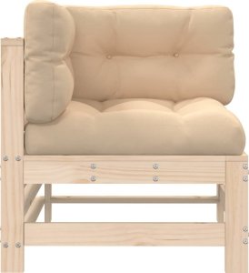 vidaXL Siedzisko narożne z poduszkami, lite drewno sosnowe 3