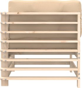 vidaXL Siedzisko narożne z poduszkami, lite drewno sosnowe 4