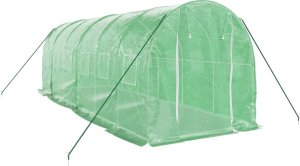 vidaXL Szklarnia ze stalową ramą, zielona, 12 m, 6x2x2 m 3