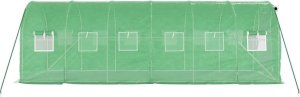 vidaXL Szklarnia ze stalową ramą, zielona, 12 m, 6x2x2 m 5