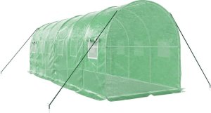 vidaXL Szklarnia ze stalową ramą, zielona, 12 m, 6x2x2 m 6