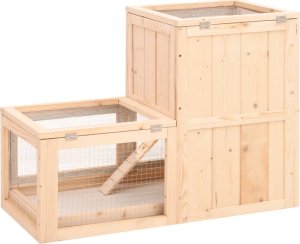 vidaXL Klatka dla chomika, 81x40x60 cm, lite drewno jodłowe 6