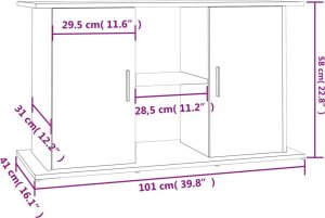 vidaXL Szafka pod akwarium, biała, 101x41x58 cm 10