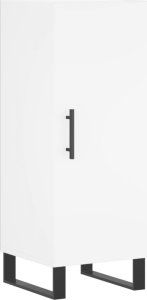 vidaXL Szafka, biała, 34,5x34x90 cm, materiał drewnopochodny 2