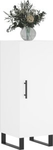 vidaXL Szafka, biała, 34,5x34x90 cm, materiał drewnopochodny 3