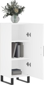 vidaXL Szafka, biała, 34,5x34x90 cm, materiał drewnopochodny 4