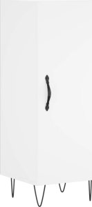 vidaXL Szafka, biała, 34,5x34x90 cm, materiał drewnopochodny 2