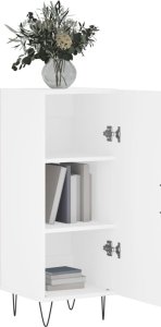 vidaXL Szafka, biała, 34,5x34x90 cm, materiał drewnopochodny 4