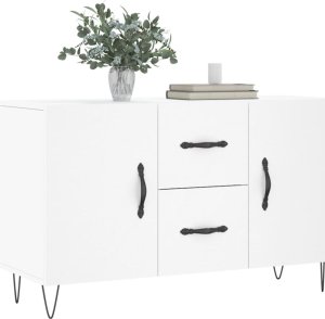 vidaXL Komoda, biała, 100x36x60 cm, materiał drewnopochodny 3