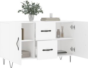 vidaXL Komoda, biała, 100x36x60 cm, materiał drewnopochodny 4