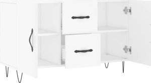 vidaXL Komoda, biała, 100x36x60 cm, materiał drewnopochodny 5