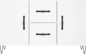 vidaXL Komoda, biała, 100x36x60 cm, materiał drewnopochodny 6