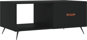 vidaXL Stolik kawowy, czarny, 90x50x40 cm 2