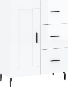 vidaXL Szafka, biała, połysk, 69,5x34x90 cm, materiał drewnopochodny 2