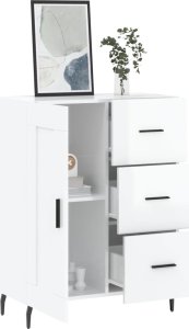 vidaXL Szafka, biała, połysk, 69,5x34x90 cm, materiał drewnopochodny 4