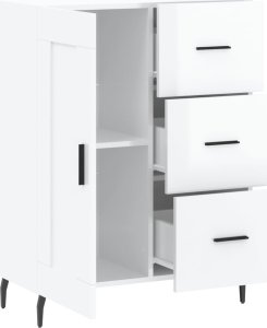 vidaXL Szafka, biała, połysk, 69,5x34x90 cm, materiał drewnopochodny 6