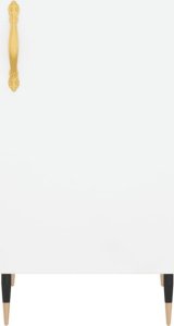 vidaXL Szafka, biała, połysk, 34,5x34x90 cm, materiał drewnopochodny 6