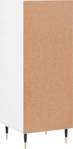 vidaXL Szafka, biała, połysk, 34,5x34x90 cm, materiał drewnopochodny 8