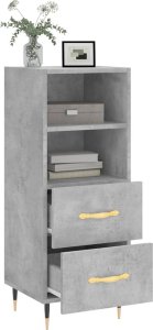 vidaXL Szafka, szarość betonu, 34,5x34x90 cm, materiał drewnopochodny 4