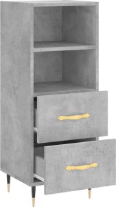 vidaXL Szafka, szarość betonu, 34,5x34x90 cm, materiał drewnopochodny 5