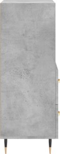 vidaXL Szafka, szarość betonu, 34,5x34x90 cm, materiał drewnopochodny 7