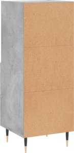 vidaXL Szafka, szarość betonu, 34,5x34x90 cm, materiał drewnopochodny 8