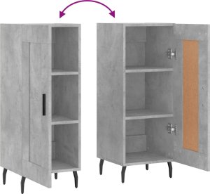 vidaXL Szafka, szarość betonu, 34,5x34x90 cm 9