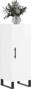 vidaXL Szafka, biała, połysk, 34,5x34x90 cm, materiał drewnopochodny 3
