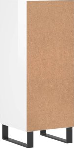 vidaXL Szafka, biała, połysk, 34,5x34x90 cm, materiał drewnopochodny 8