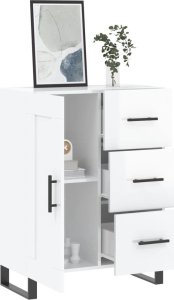 vidaXL Szafka, biała, połysk, 69,5x34x90 cm 4