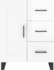 vidaXL Szafka, biała, połysk, 69,5x34x90 cm 5