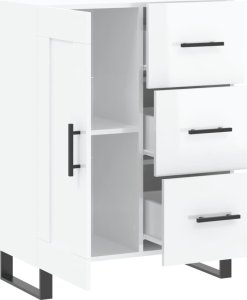 vidaXL Szafka, biała, połysk, 69,5x34x90 cm 6