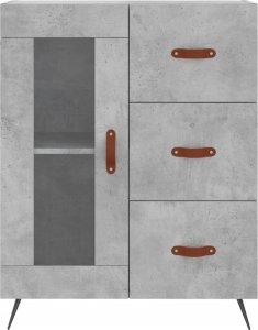 vidaXL Szafka, szarość betonu, 69,5x34x90 cm 5