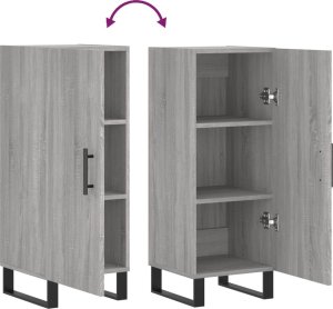 vidaXL Szafka, szary dąb sonoma, 34,5x34x90 cm 9