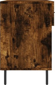 vidaXL Ławka z miejscem na buty, przydymiony dąb, 102x35x55 cm 7