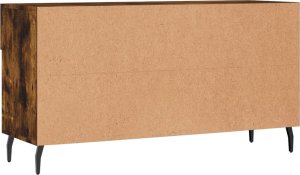vidaXL Ławka z miejscem na buty, przydymiony dąb, 102x35x55 cm 8