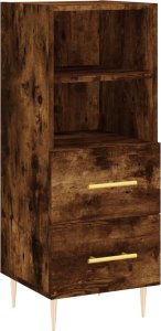 vidaXL Szafka, przydymiony dąb, 34,5x34x90 cm 2