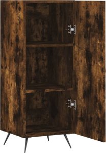 vidaXL Szafka, przydymiony dąb, 34,5x34x90 cm 5