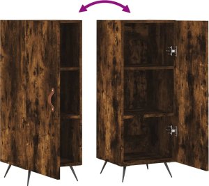 vidaXL Szafka, przydymiony dąb, 34,5x34x90 cm 9